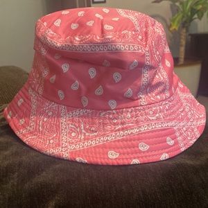 Pink bucket hat